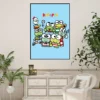 Cute Sanrio Kero Kero Keroppi Poster Prints Wall Painting Bedroom Living Room Wall Sticker Office Small 8 - Keroppi Shop