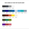 tank top color chart - Keroppi Shop